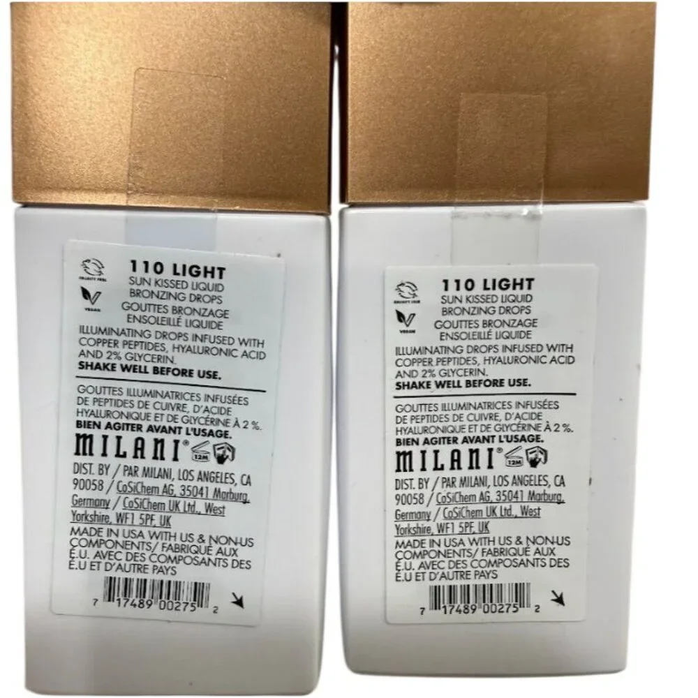 Milani Conceal + Perfect Sun Kissed Liquid Bronzing Drops Set Of 2